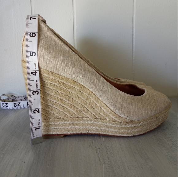Coach Milan Linen Espadrille Wedges Women's Size 9 - Picture 14 of 16